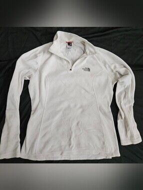 The North Face Women’s White Quarter-Zip Fleece Pullover Size Small